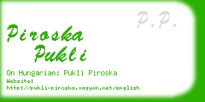 piroska pukli business card